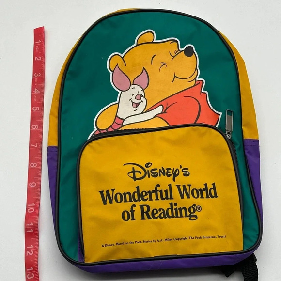 Vtg Disney Winnie The Pooh Wonderful World Of Reading Piglet Children's Bookbag - Picture 9 of 10
